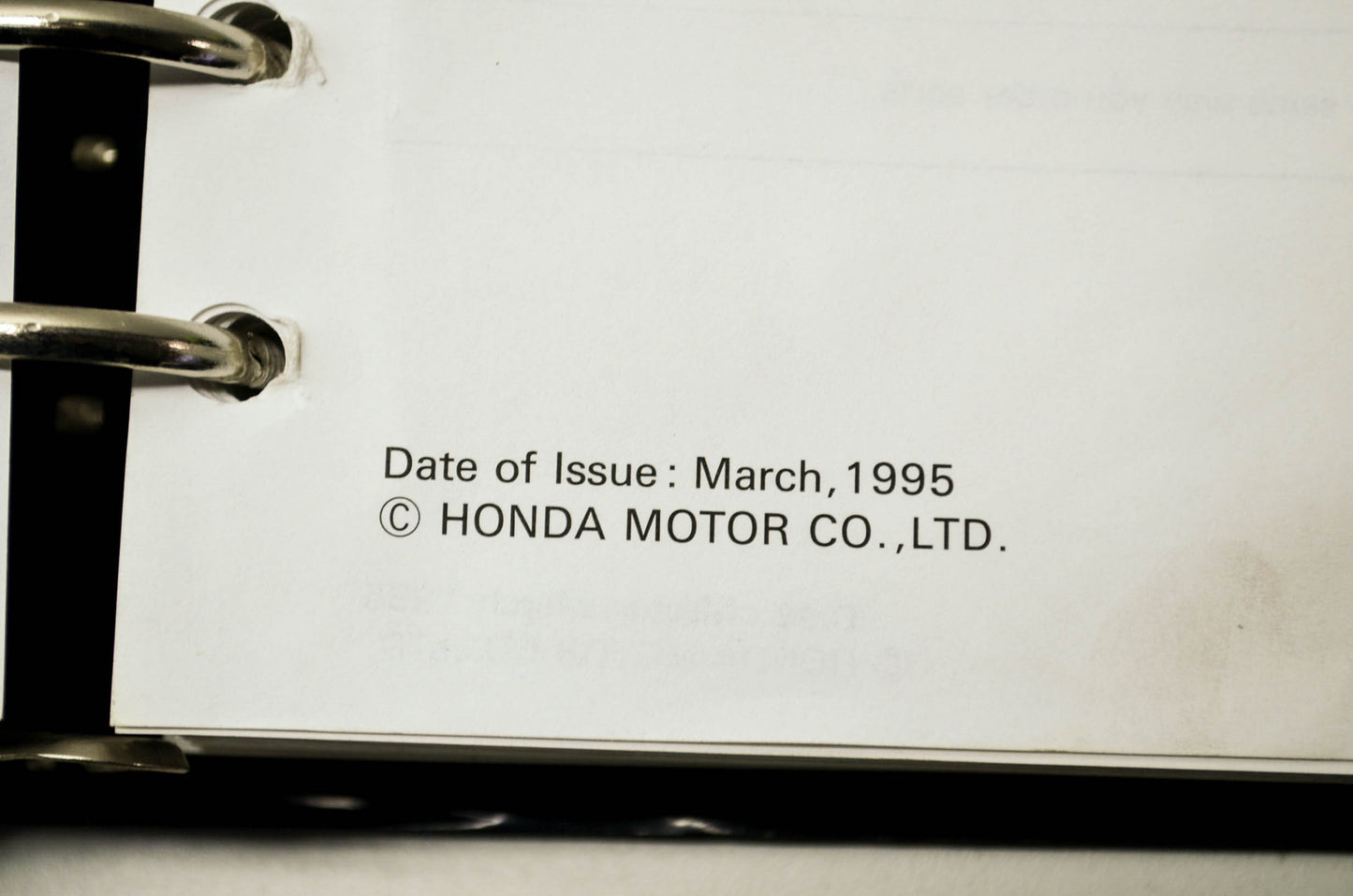 Honda 1995 Common Service Manual