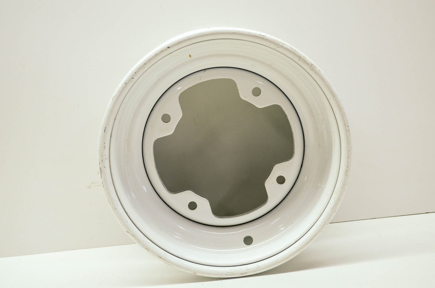 New OEM Front Rim 10X5.5 4X156 White Kawasaki KFX250 Tecate KSF250 Mojave NOS