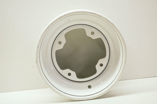 New OEM Front Rim 10X5.5 4X156 White Kawasaki KFX250 Tecate KSF250 Mojave NOS