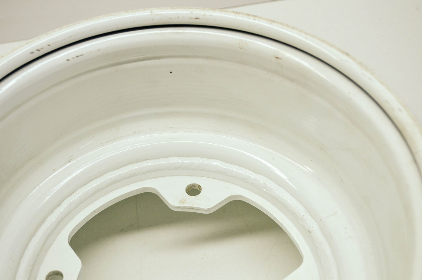 New OEM Front Rim 10X5.5 4X156 White Kawasaki KFX250 Tecate KSF250 Mojave NOS