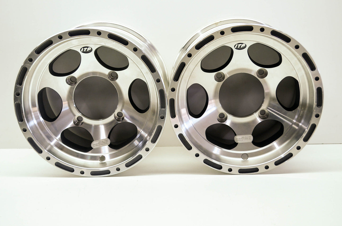 New ITP Aluminum Rims Pair 12X7 Can am Bombardier Kawasaki 4x137 NOS