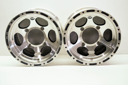 New ITP Aluminum Rims Pair 12X7 Can am Bombardier Kawasaki 4x137 NOS