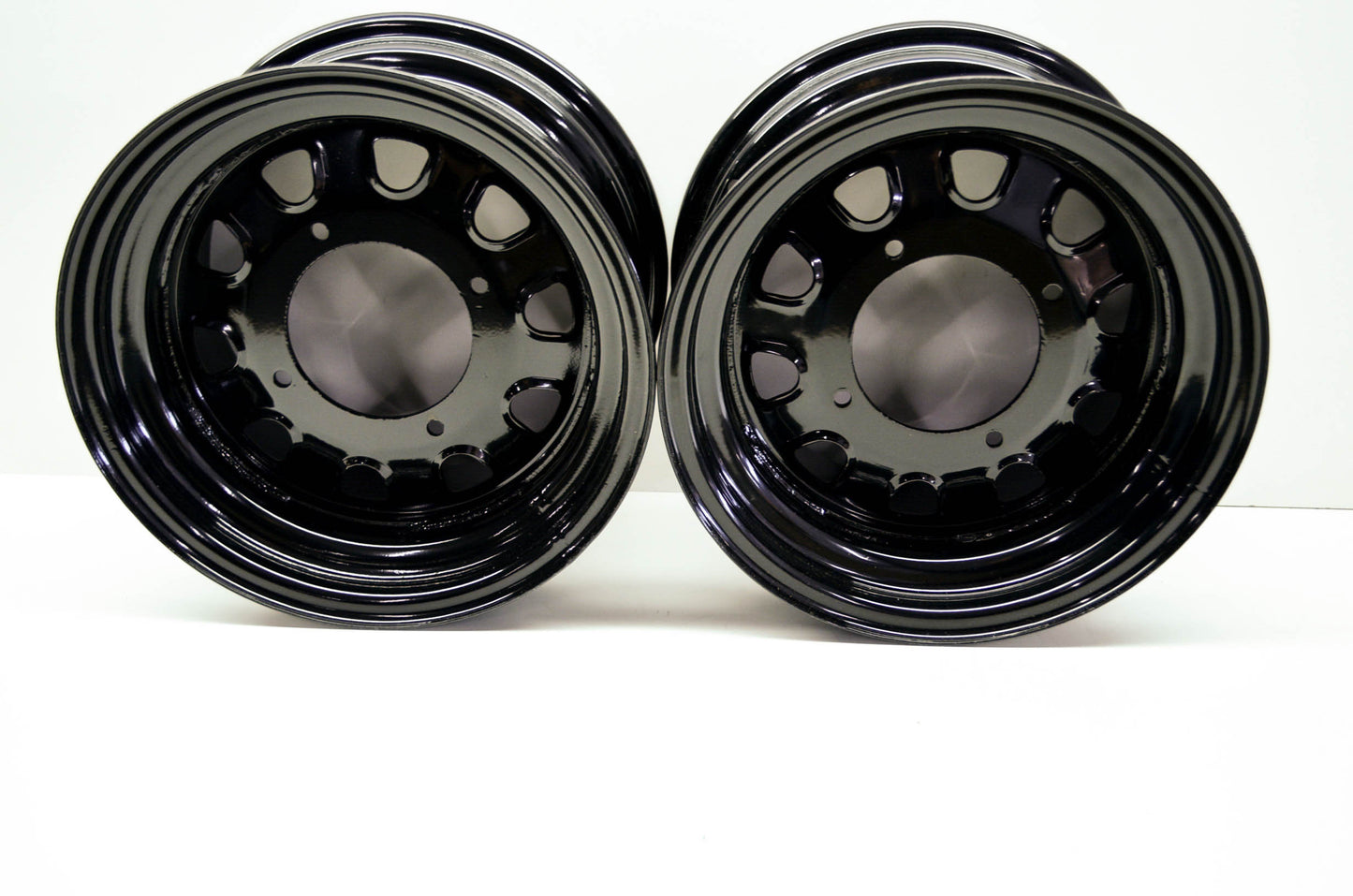 Steel Rims Pair 12X7 4/137 3+4 Offset Qty 2 NOS