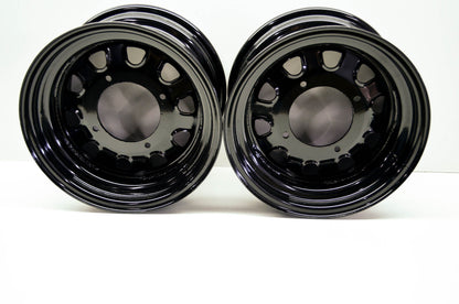 Steel Rims Pair 12X7 4/137 3+4 Offset Qty 2 NOS