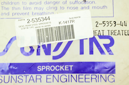 Sunstar Rear Steel Sprocket 44T Kawasaki 94-01 ZX900