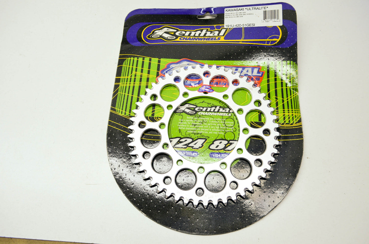 Renthal Rear Sprocket 51T Kawasaki 86-06 KX80 85 100 Big Wheel