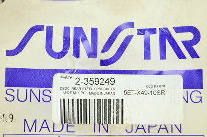 New Sunstar Rear Sprocket 49T Honda 83-89 XR XL 85-02 XR200 NOS