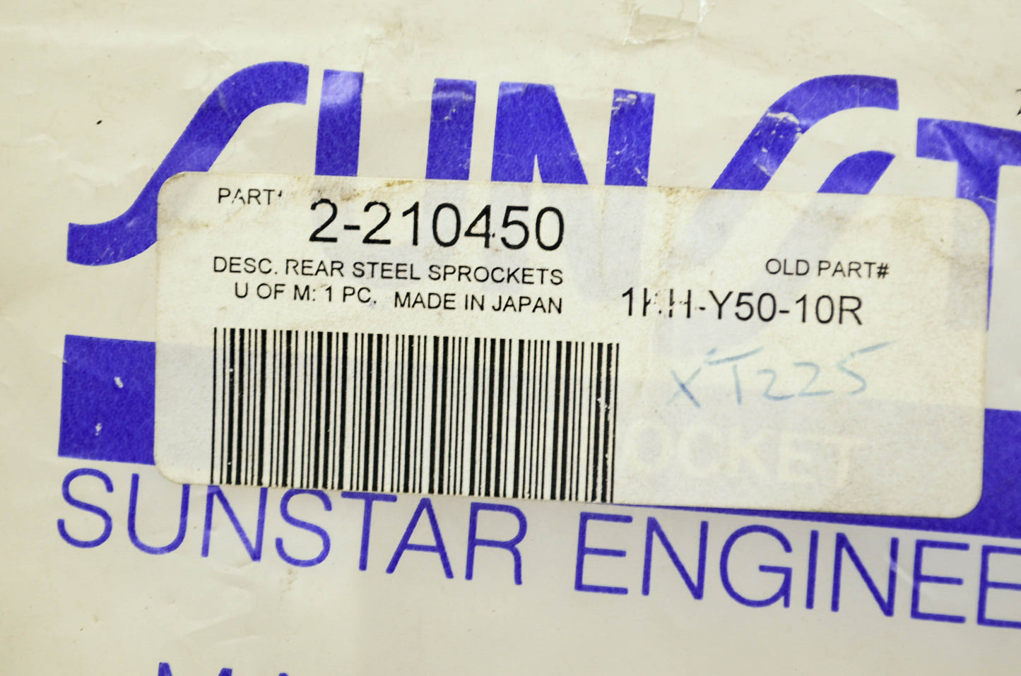 New Sunstar Rear Steel Sprocket 50T Yamaha DT MX RT TT TW XT YZ NOS