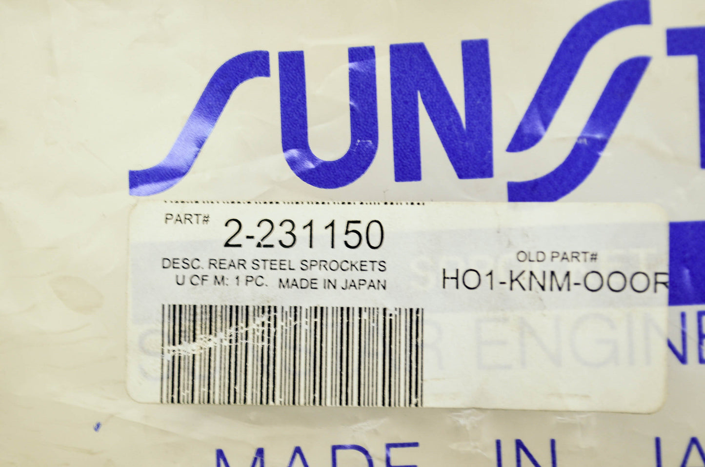 New Sunstar Rear Steel Sprocket 50T Honda 85-03 XR100R 04-11 CRF100F NOS