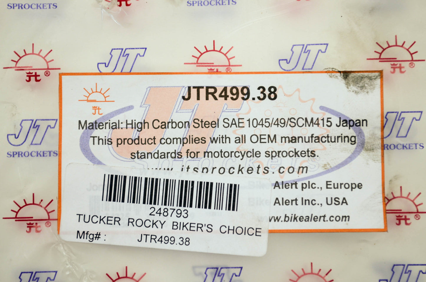 New JT Sprockets Rear 38T Kawasaki VN800 ZX600 ZX750 Suzuki GSX1300R TL1000 NOS