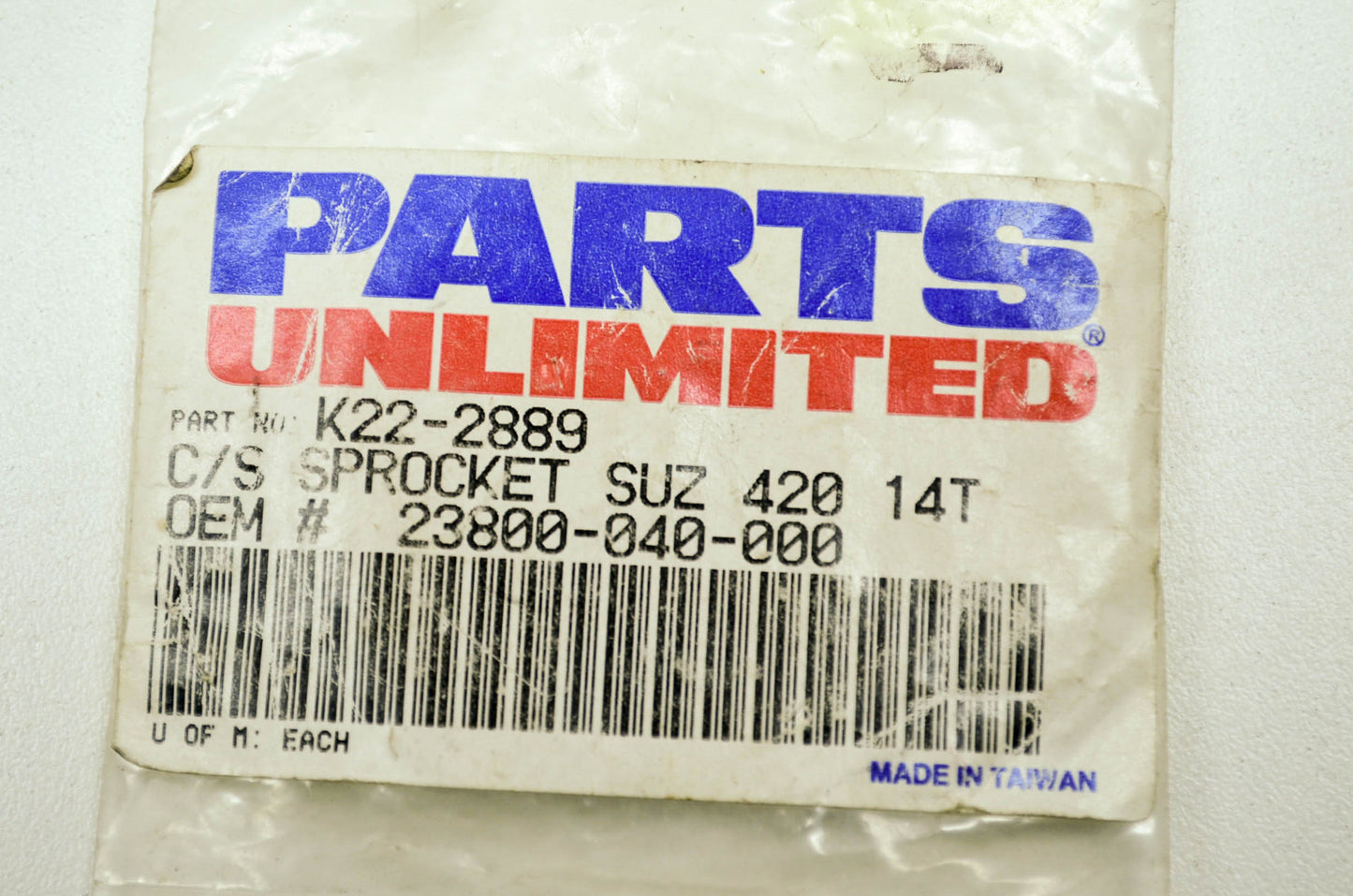 New K22-2889 Parts Unlimited Sprocket 14T C70 CT70 NOS