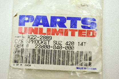 New K22-2889 Parts Unlimited Sprocket 14T C70 CT70 NOS