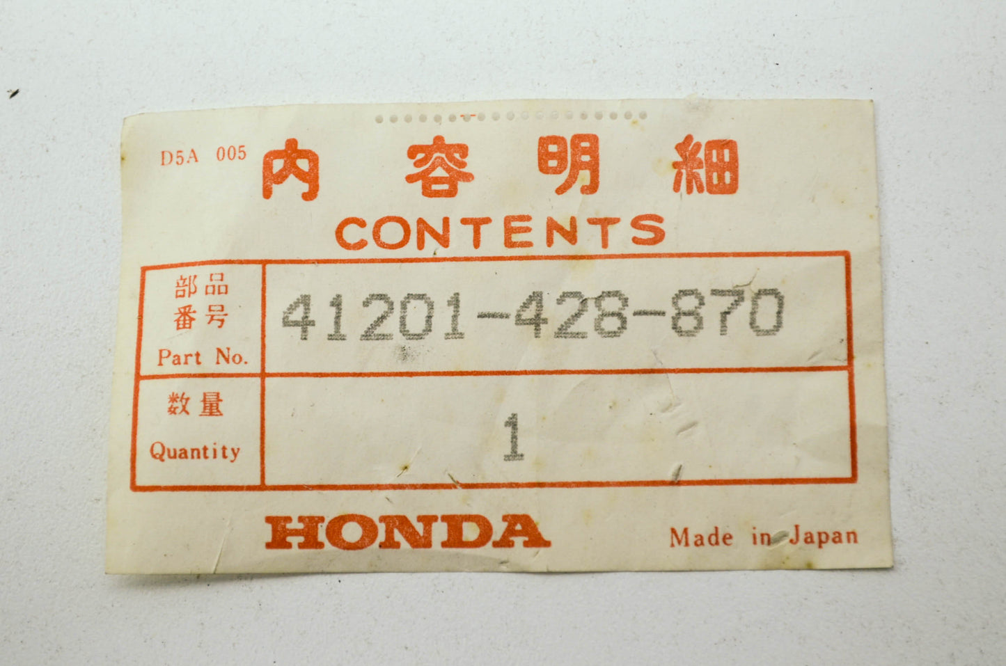 OEM Honda 41201-428-870 Sprocket 53T NOS