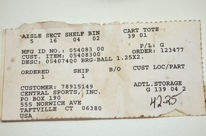 New Ball Bearing 1.25x2 Nice 8025 USA NOS