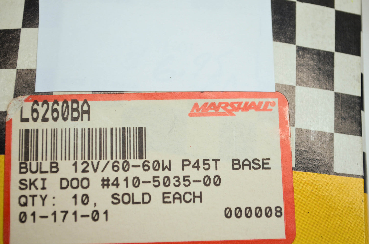 New Marshall Replacement Light Bulb Ski Doo 12v 60/60w NOS