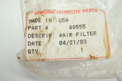 New Homelite Air Filter DM Series DM40 DM54 MP88 NOS