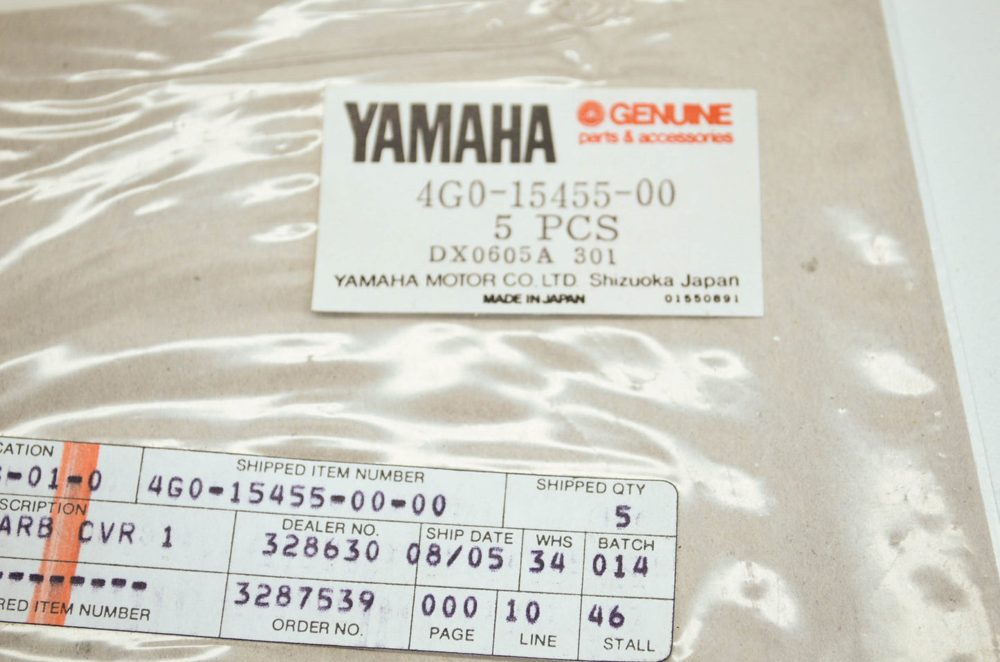 OEM Yamaha 4g0-15455-00-00 Gasket 1 NOS