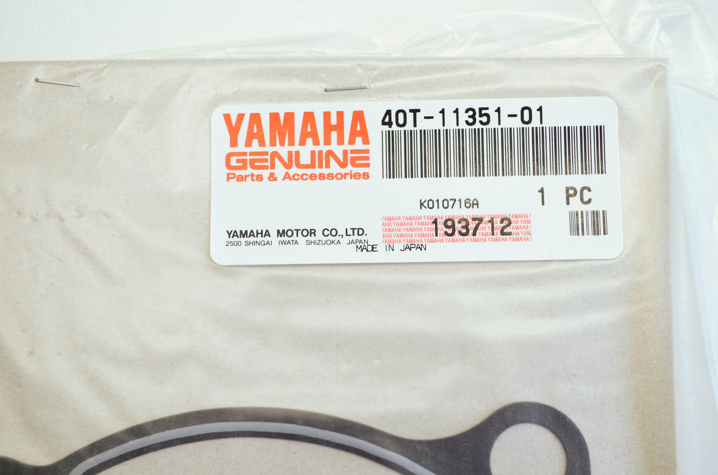 OEM Yamaha 40t-11351-01-00 Cylinder Gasket NOS