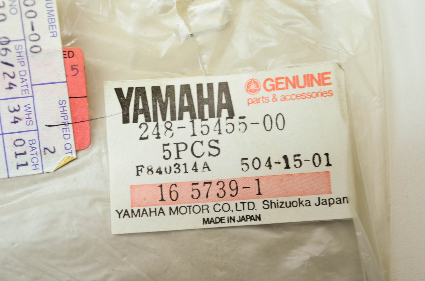 OEM Yamaha 248-15455-00-00 Gasket 1 NOS