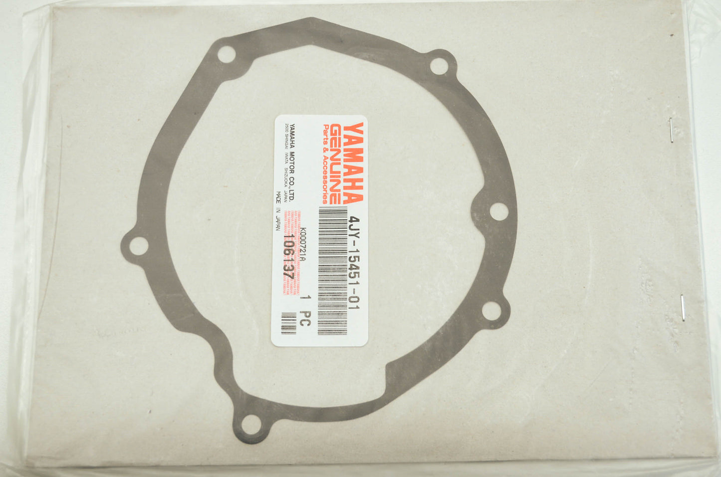 OEM Yamaha 4jy-15451-01-00 Crankcase Gasket NOS