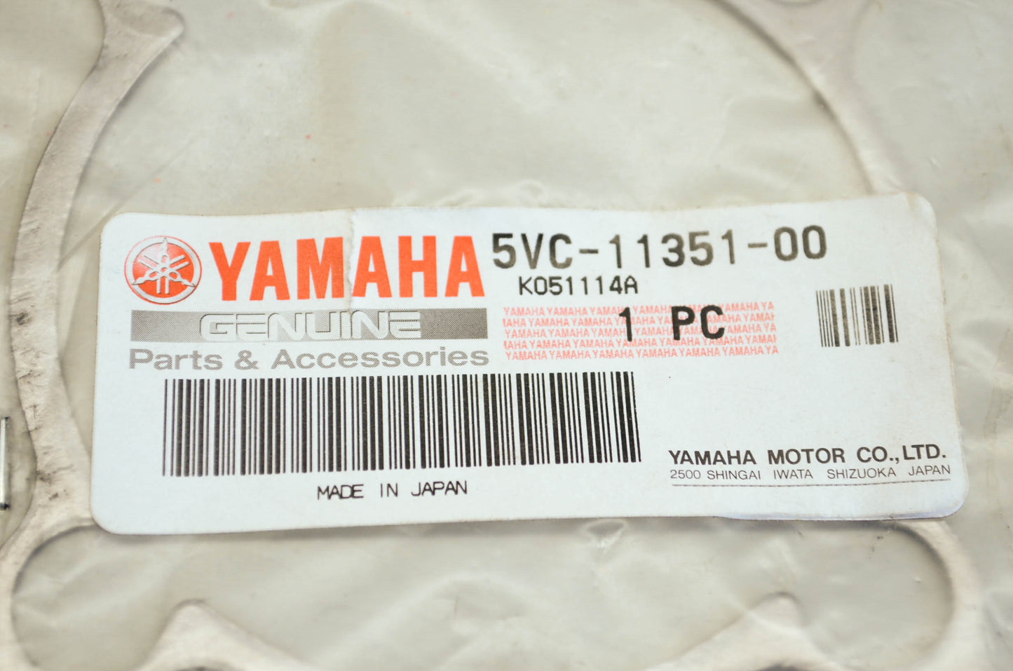 OEM Yamaha 5vc-11351-00-00 Cylinder Gasket NOS