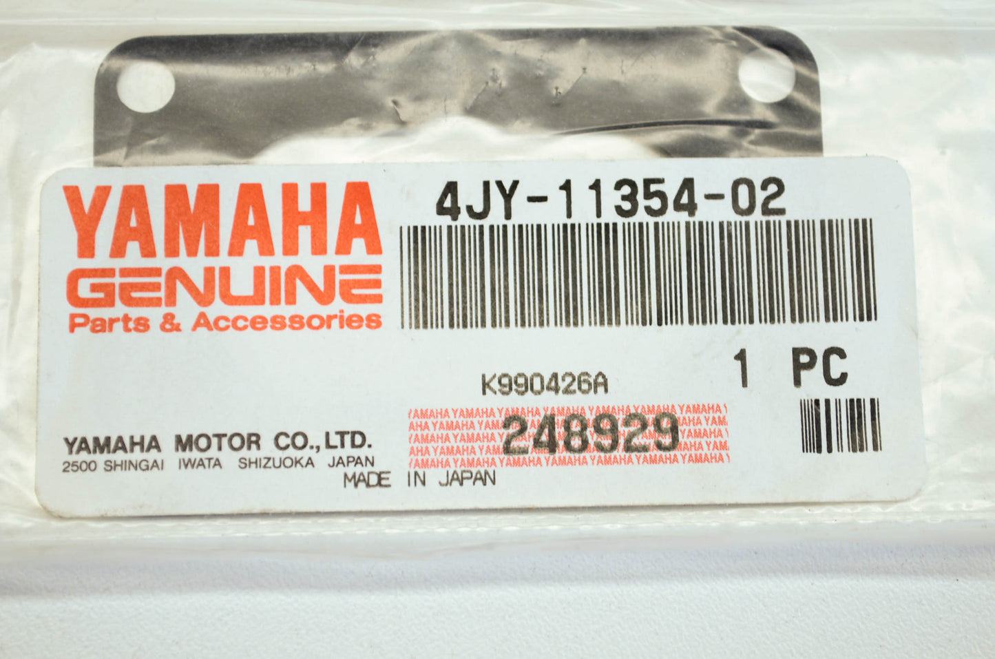 OEM Yamaha 4jy-11354-02-00 Gasket NOS