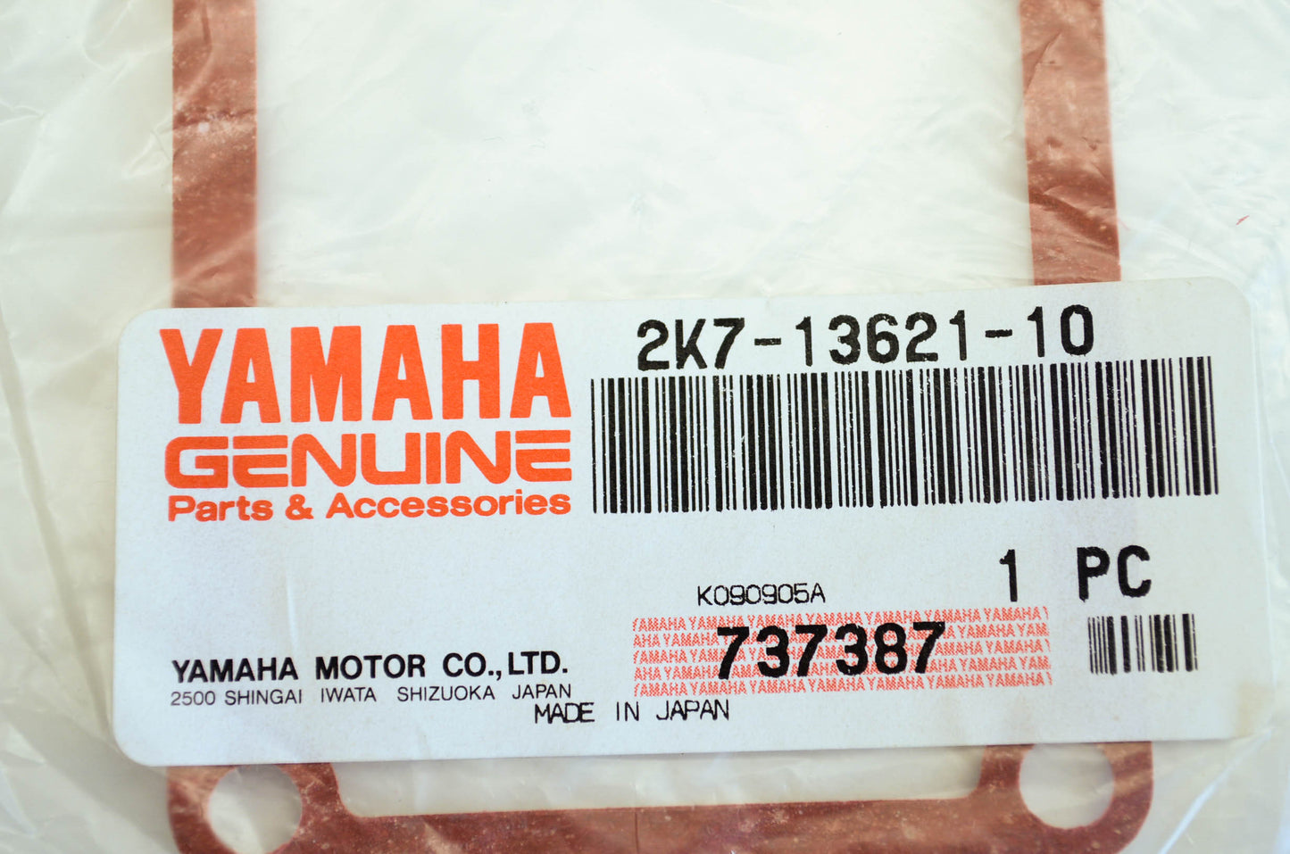 OEM Yamaha 2k7-13621-10-00 Valve Seat Gasket NOS