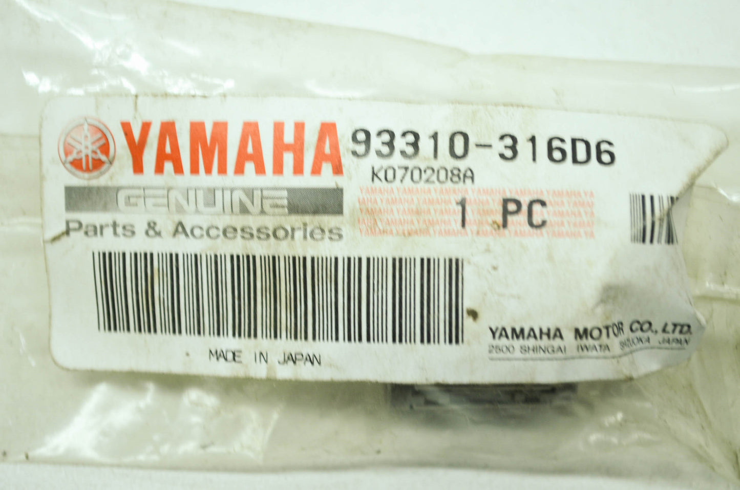 OEM Yamaha 93310-316D6-00 Cylinder Bearing NOS