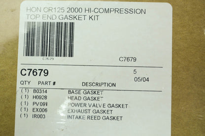 New Cometic Top End Gasket Kit 2000 CR125 High Compression NOS