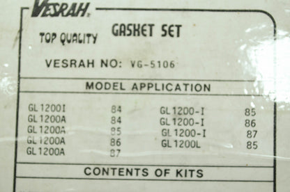 New Vesrah Gasket Kit 84-87 GL1200 NOS