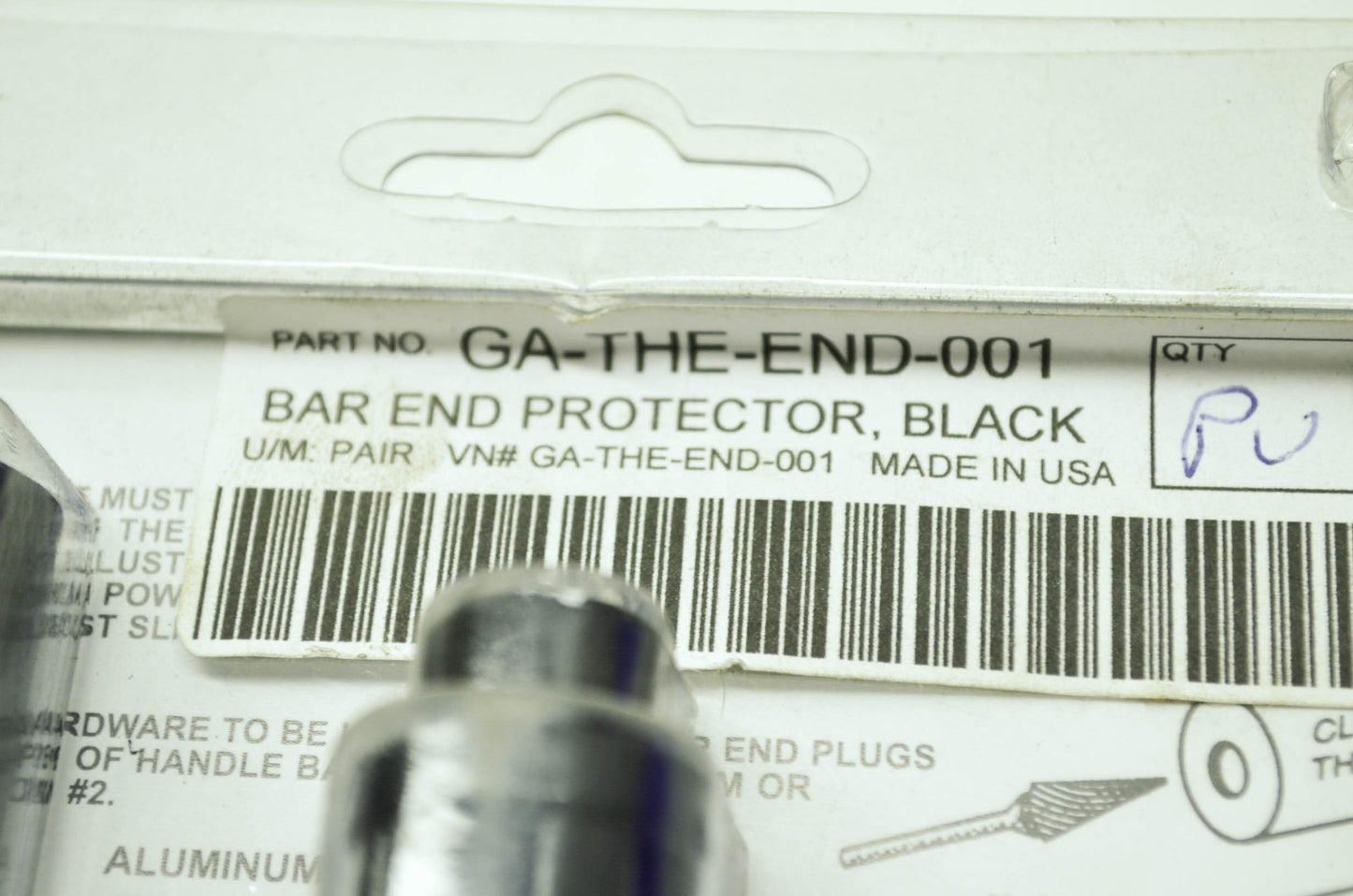 Bar End Protector Black NOS