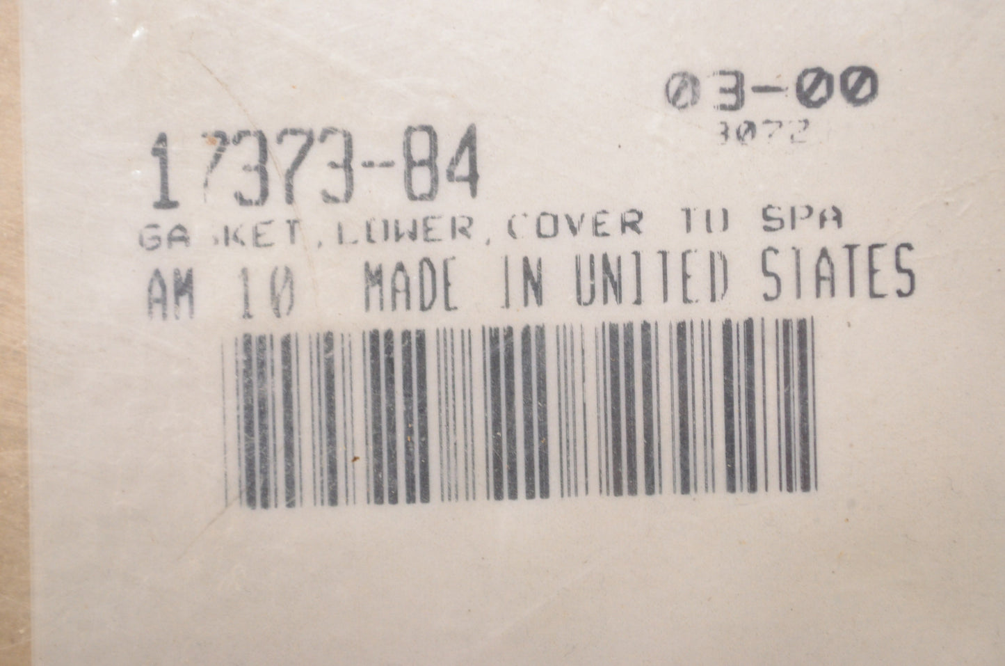 Lower Rocker Gasket Qty 9 NOS