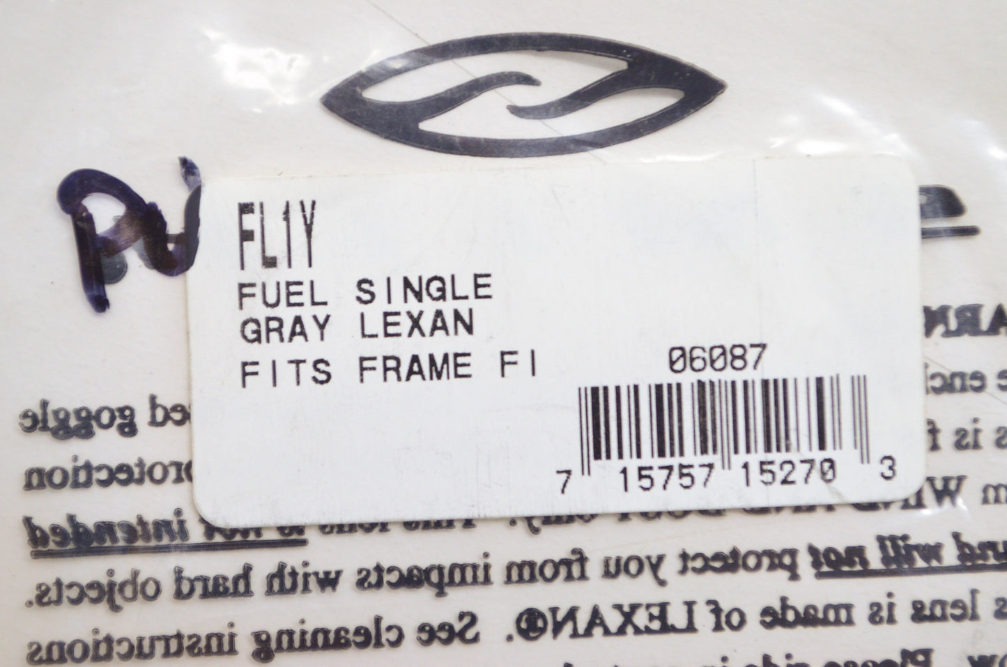 Fuel Single Grey Replacement Lens NOS