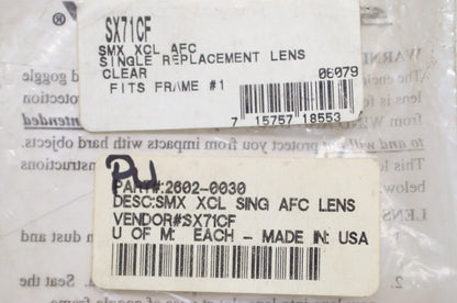 SMX XCL Single Replacement Clear Lens NOS