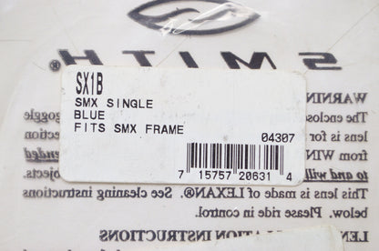 Smith SX1B, 2602-0065 Blue SMX Single Lens NOS