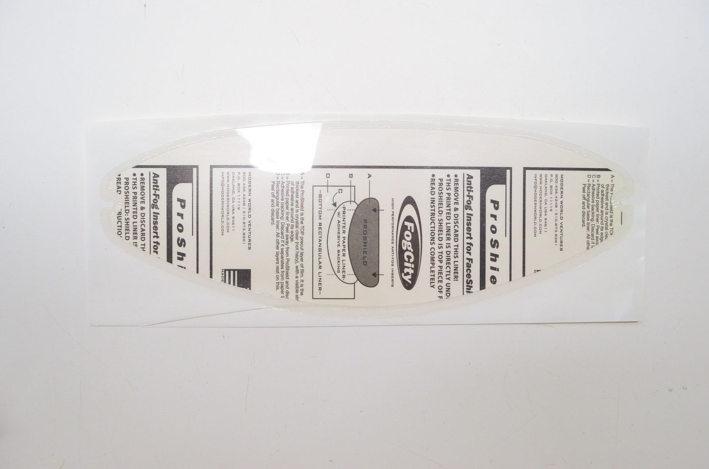 New FogCity Clear Pro Shield Replacement NOS