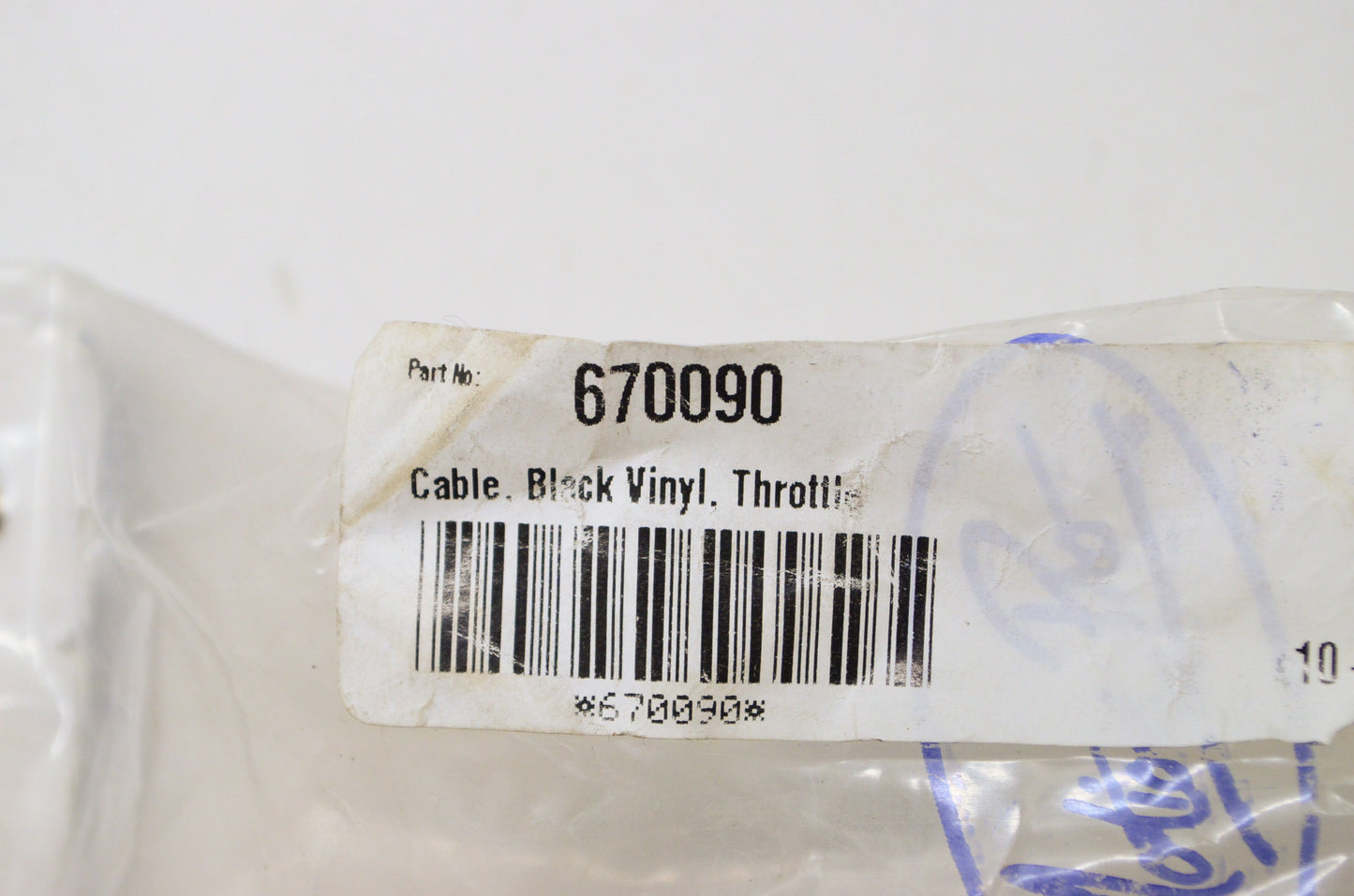 Motion Pro 670090 Black Vinyl Throttle Cable NOS