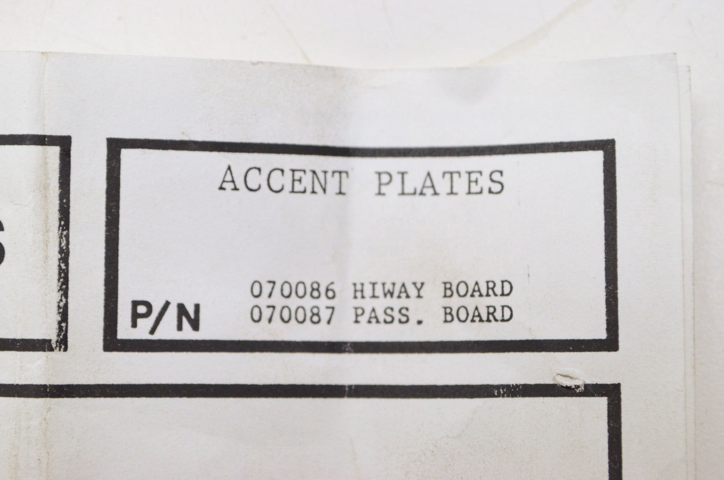 New Markland Hiway Board Accents NOS