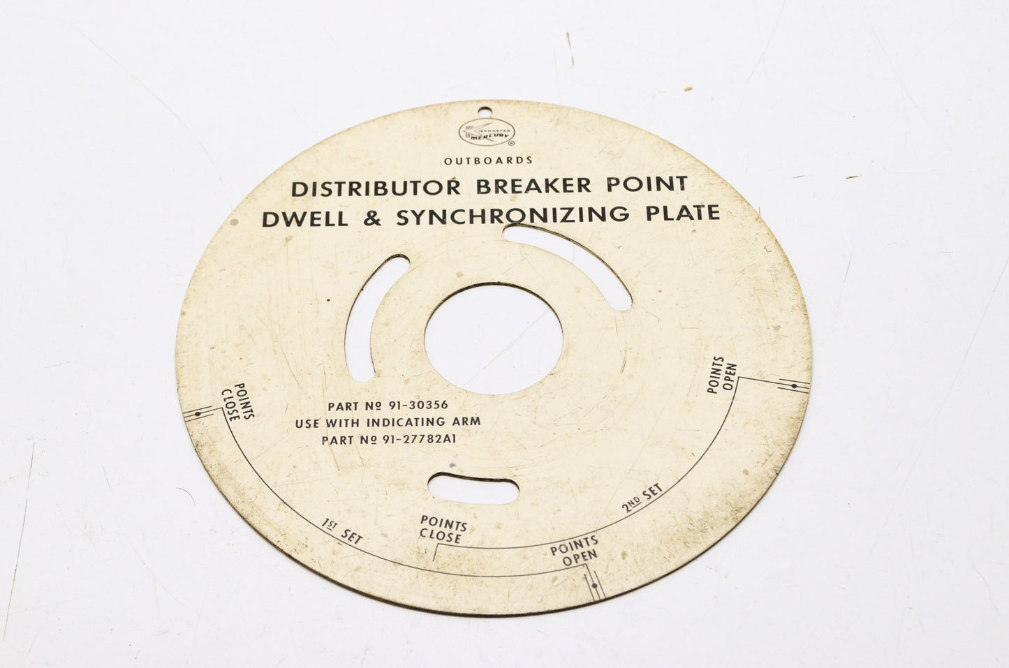 Distributor Breaker Point Dwell & Synchronizing Plate