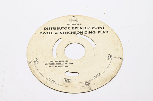 Distributor Breaker Point Dwell & Synchronizing Plate
