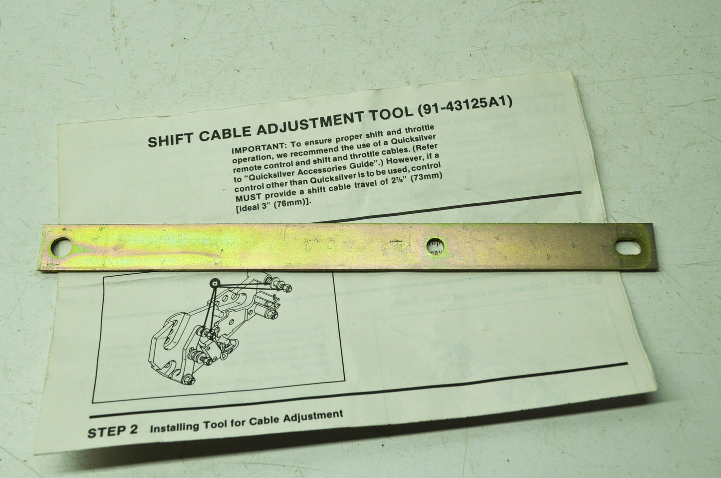 NEW Quick Silver Mercury Shift Cable Adjustment tool 91-43125A1 NOS