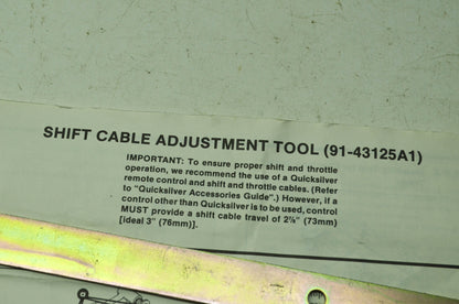 NEW Quick Silver Mercury Shift Cable Adjustment tool 91-43125A1 NOS