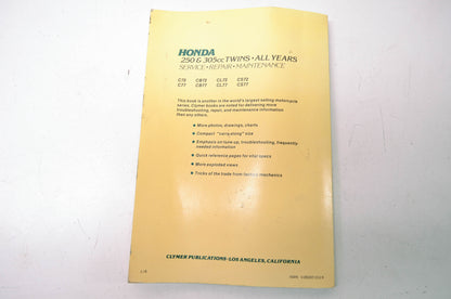Honda Manual 250cc 305cc Twins All Years
