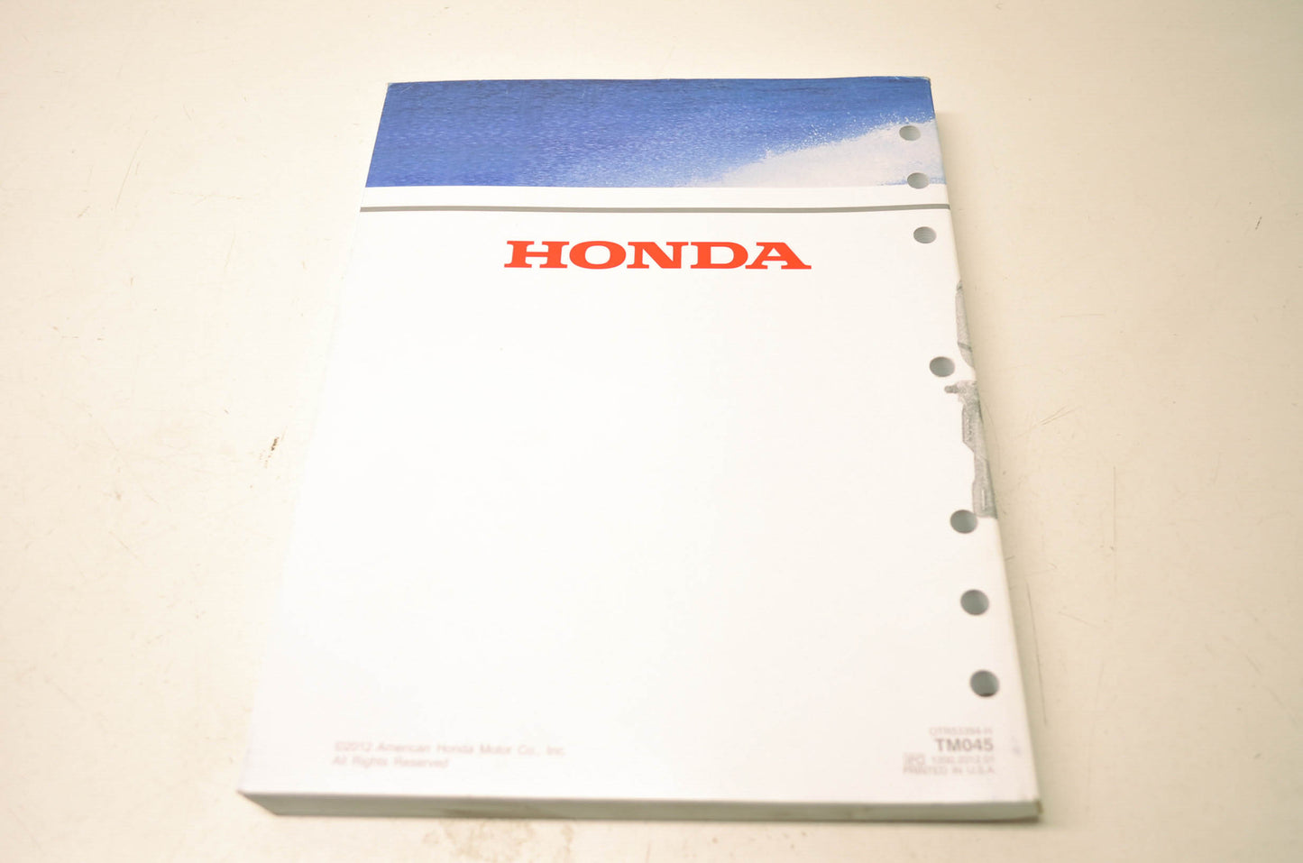 Honda 2012 Marine Service Operations Guide