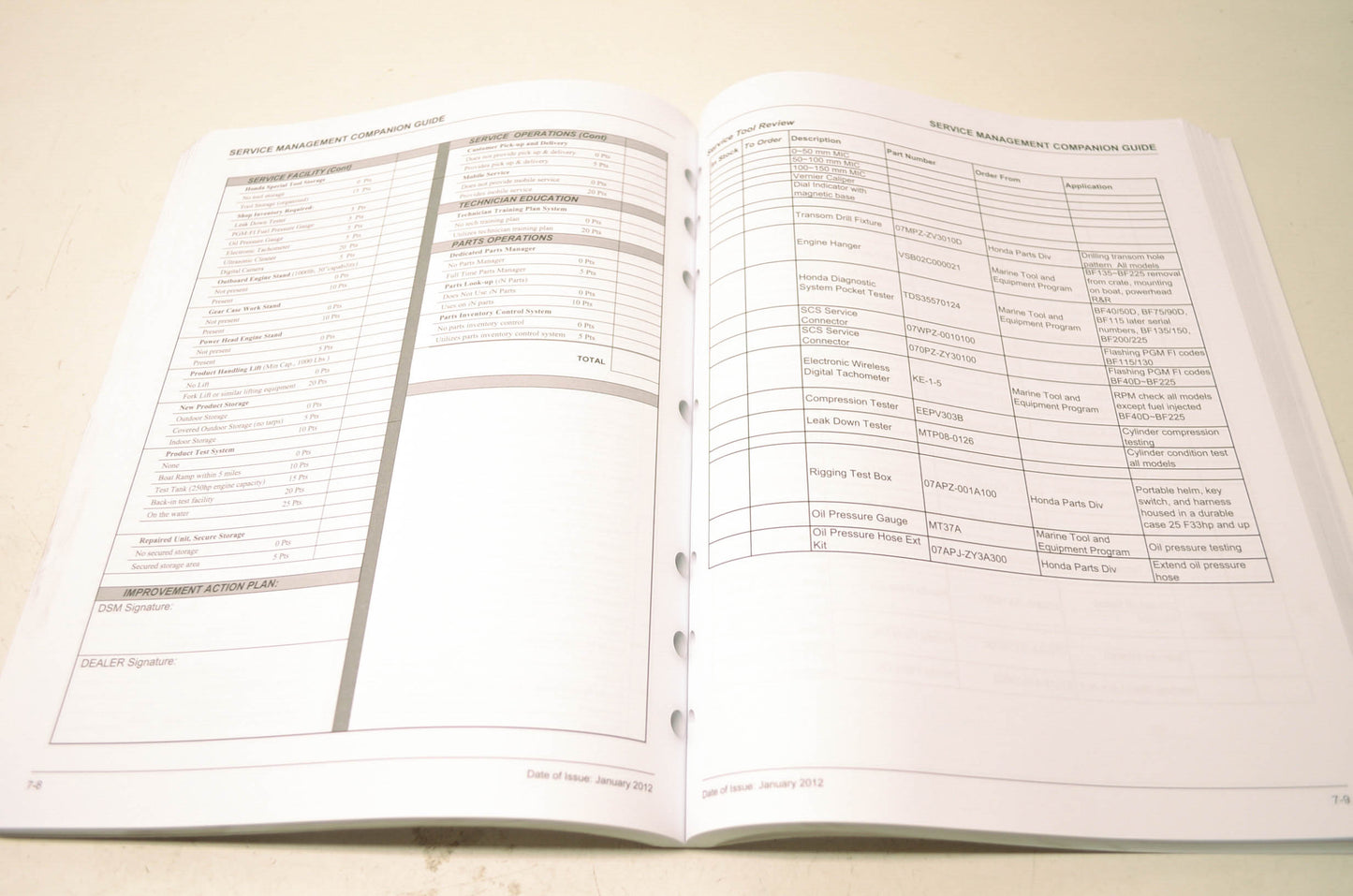 Honda 2012 Marine Service Operations Guide