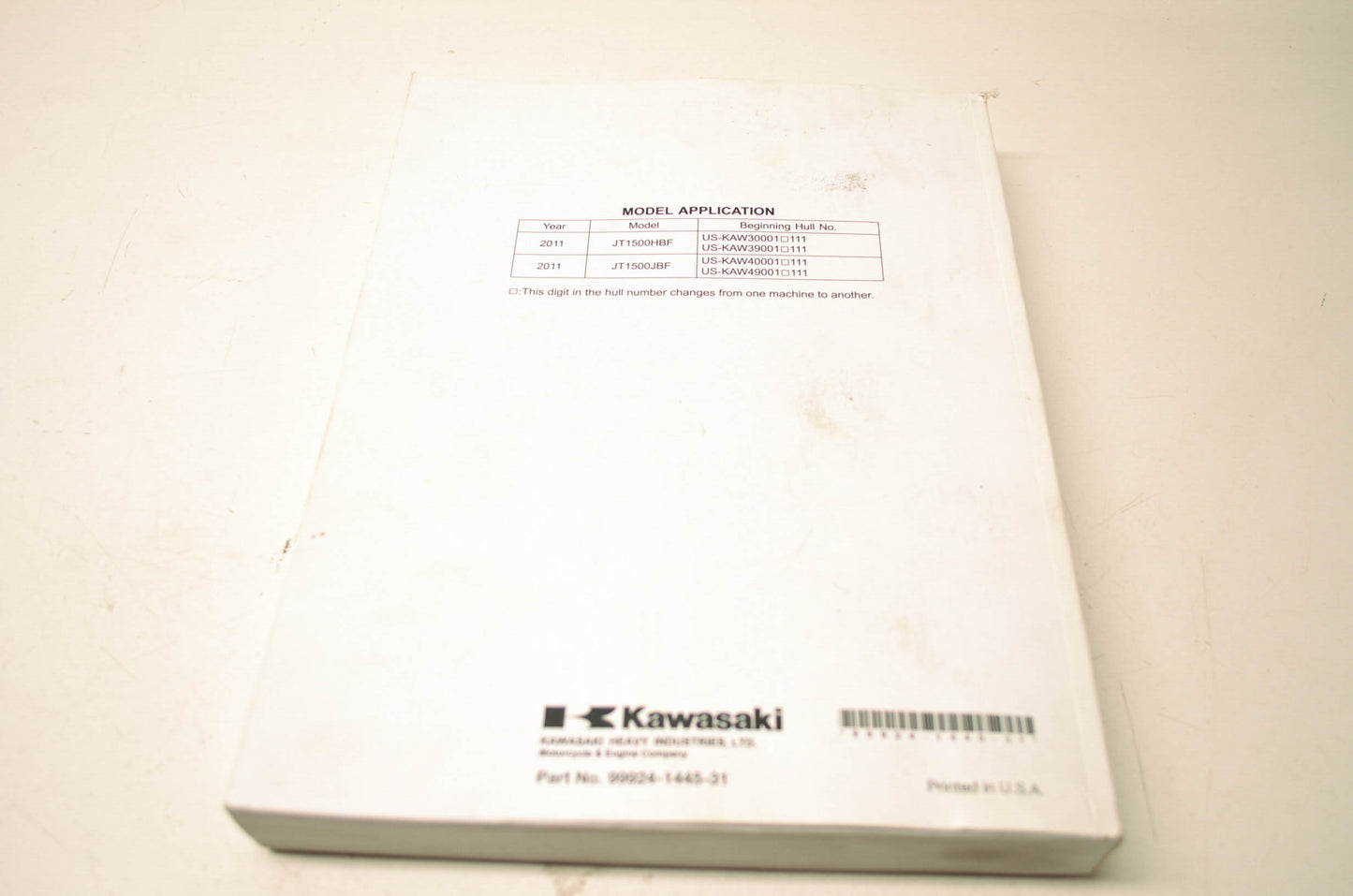 OEM Kawasaki Ultra 300X 300LX Service Manual