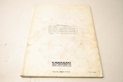 OEM Kawasaki 99924-1177-51 Service Manual Supplement JH750ABEF