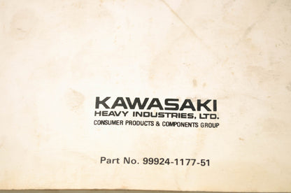 OEM Kawasaki 99924-1177-51 Service Manual Supplement JH750ABEF
