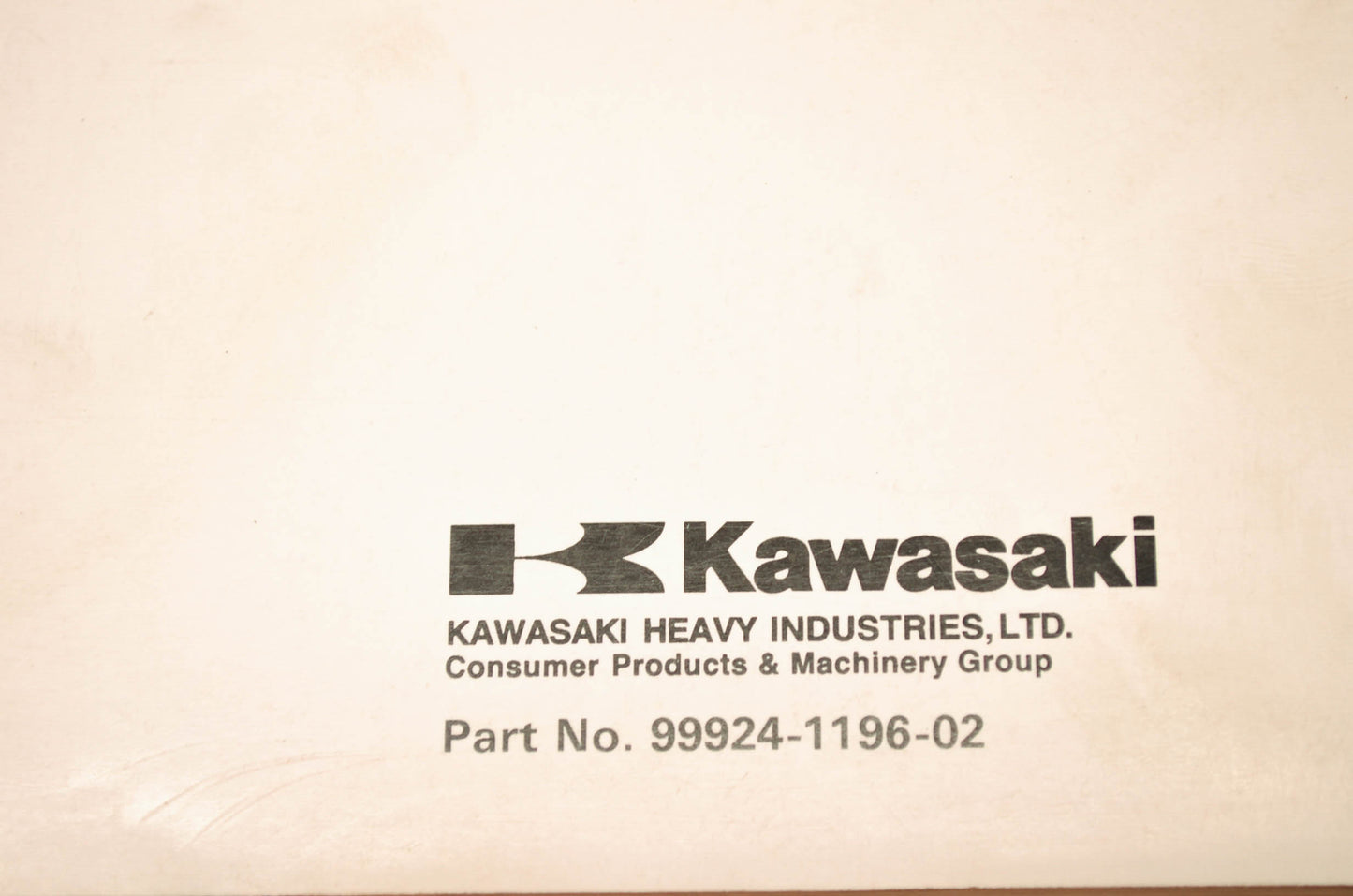 OEM Kawasaki 99924-1196-02 Service Manual ZR1100C