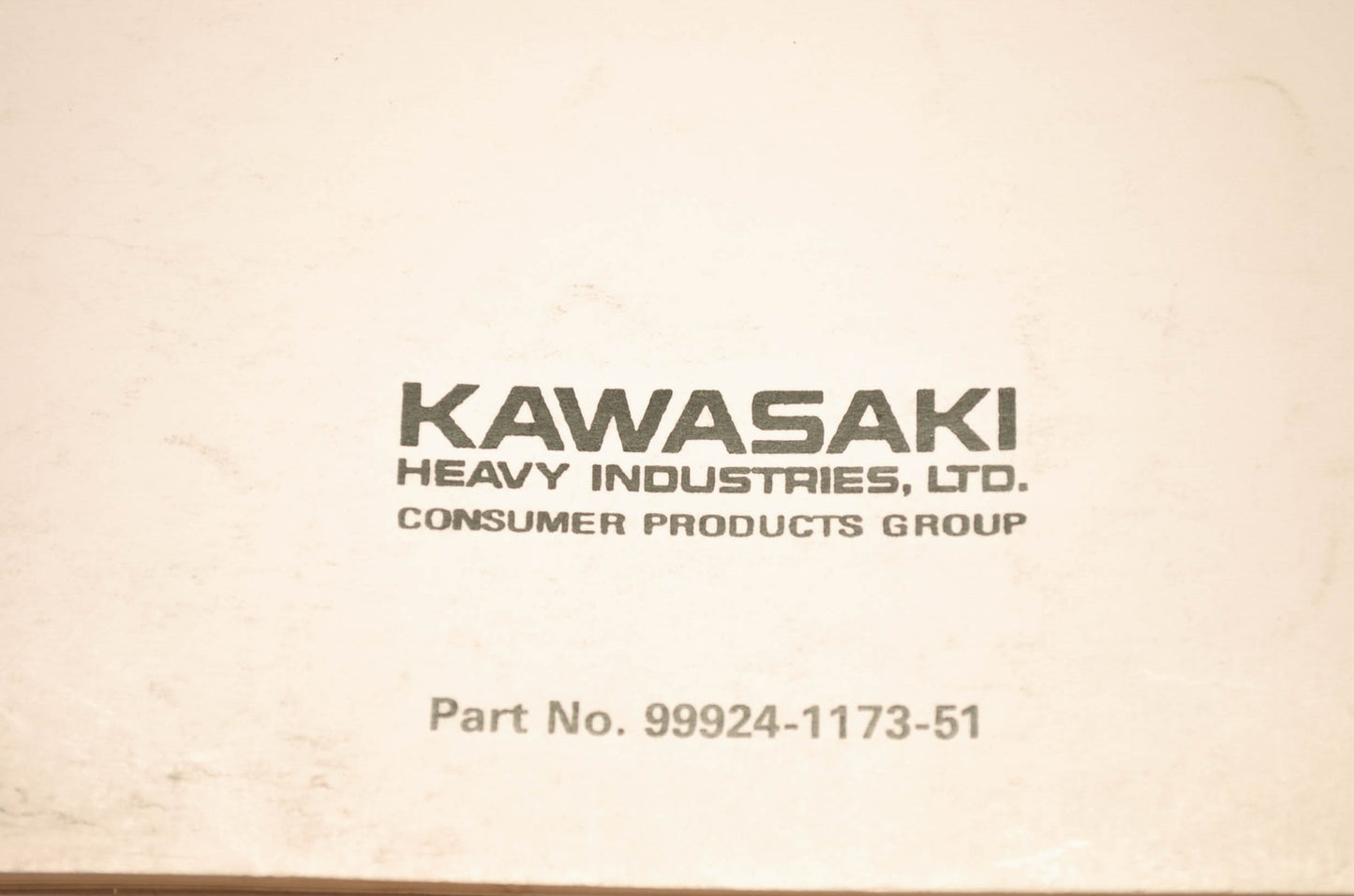 OEM Kawasaki 99924-1173-51 Service Manual Supplement JT750
